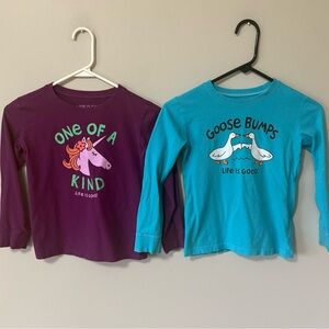 2 Life is Good Crusher Tees Kids Size Small